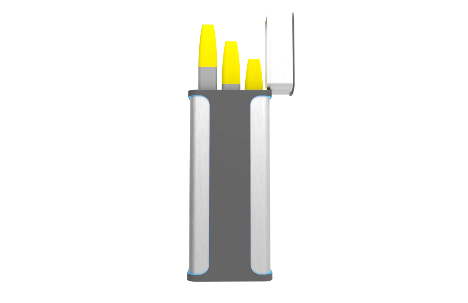 Coolin portable insulin cooler — 3D product render, open, showing insulin pens